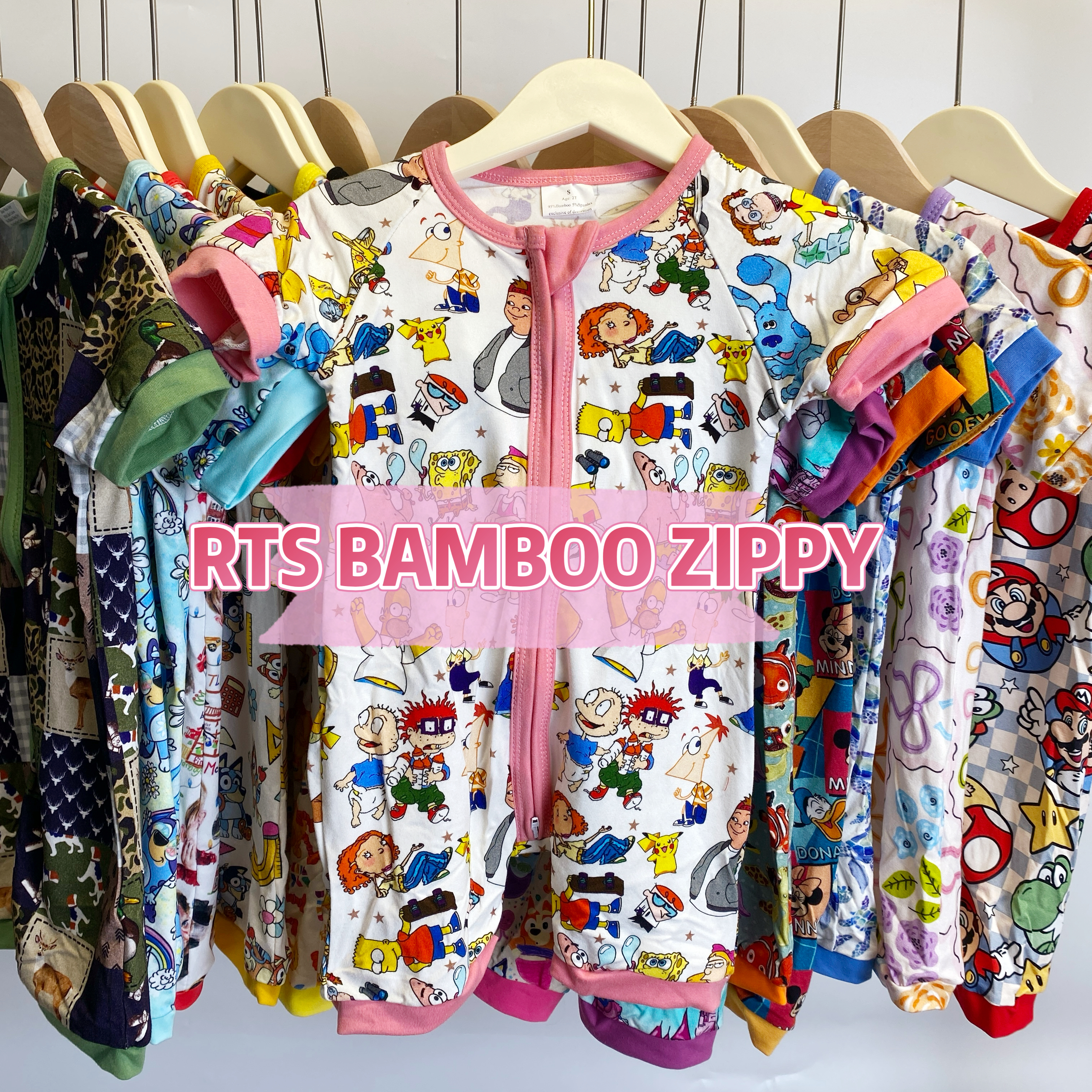 Rts Bamboo Pajama Kids Mystery Box 220Gsm Western Global Sourcing Factory Viral Collection for Instagram Shops